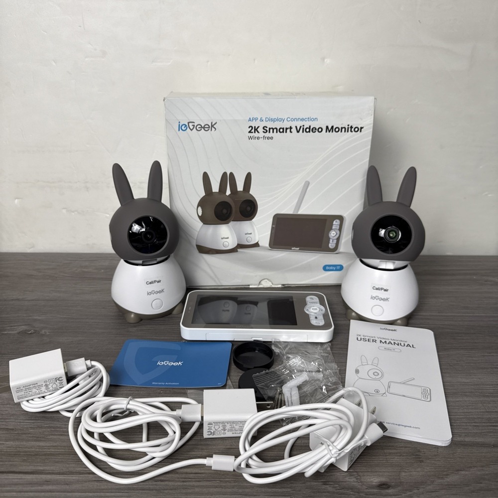 ieGeek 2K WiFi Split-Screen Baby Monitor, 5" Audio Baby Monitor with 2‎ Cameras